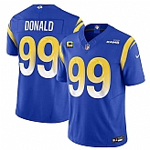 Men & Women & Youth Los Angeles Rams #99 Aaron Donald Blue 2023 F.U.S.E. With 4-Star C Patch Vapor Vapor Limited Football Stitched Jersey,baseball caps,new era cap wholesale,wholesale hats